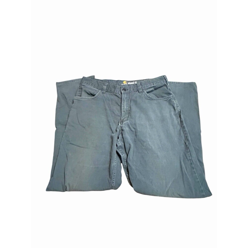 Carhartt Relaxed Fit Green Straight Leg Men's Size 34x32 Workwear Work Pants